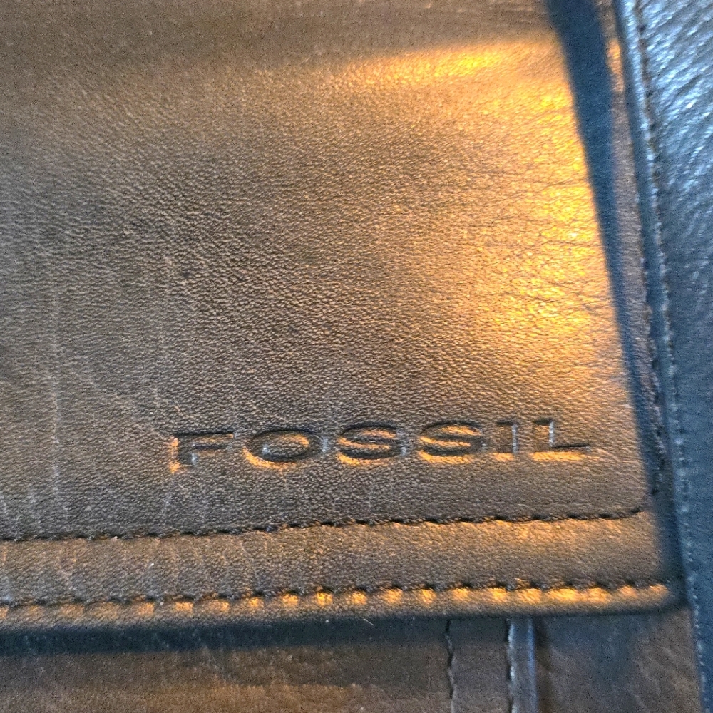 Fossil Vintage Midnight Black Leather Shoulder/crossbody Bag - Picture 6 of 12